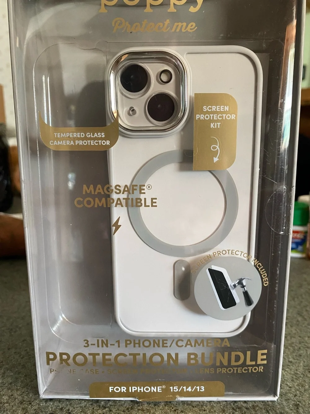 Protect Me MagSafe Compatible White iPhone Protection Bundle